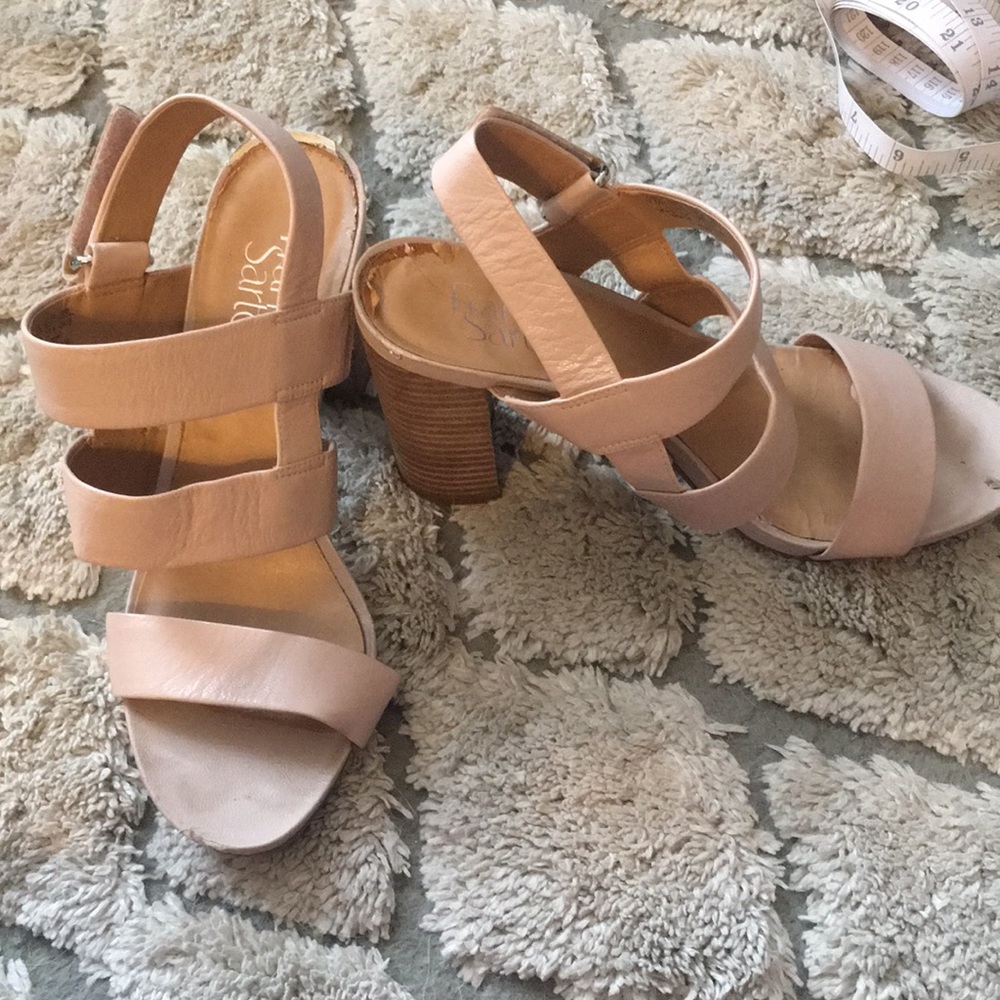 Leather tan heels